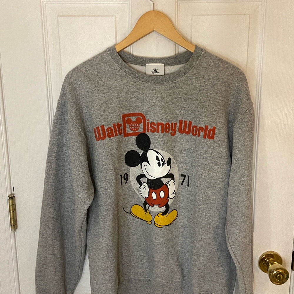 Disney World Mickey Mouse Gray Crewneck